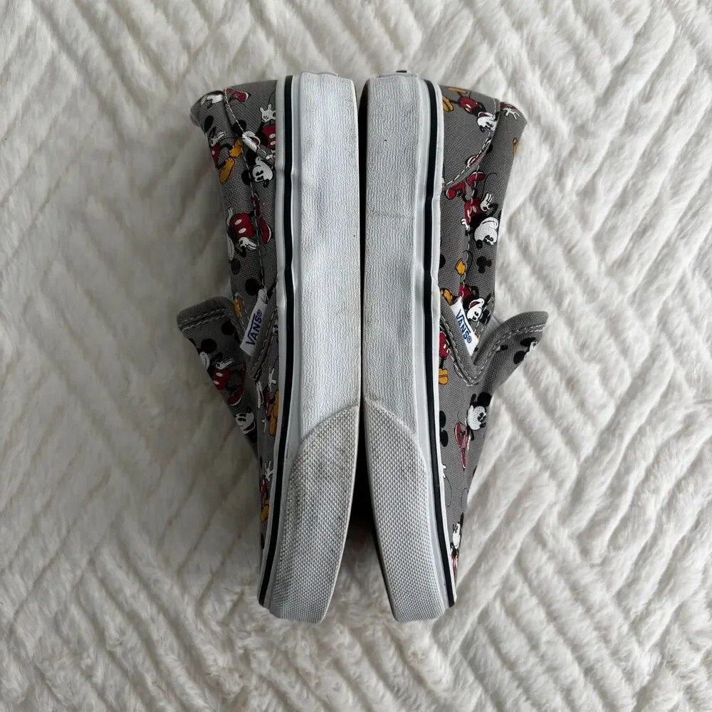 Vans Kids Gray Mickey Mouse Slip-On Sneakers - Picture 4 of 9